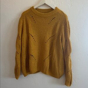 Elegant Mustard Knit Turtleneck Sweater
